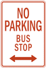 US street sign no parking bus stop clip art