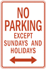 US street sign no parking days clip art